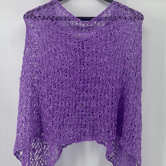 Purple Pancho Super Soft Lavender Night On the Town Shoulder Wrap Mint Condition - Picture 2 of 3